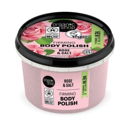 Organic Shop Rose & Salt Body Polish Τριαντάφυλλο & Αλάτι Scrub Σώματος 250 ml