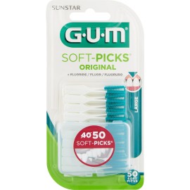 GUM 634 Soft-Picks Οriginal Large Μεσοδόντια Βουρτσάκια 50 τμχ (40+10 Δώρο)