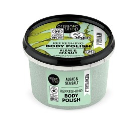 Organic Shop Atlantic Algae Body Polish Φύκια Αρκτικής & Θαλασσινό Αλάτι Scrub Σώματος 250 ml